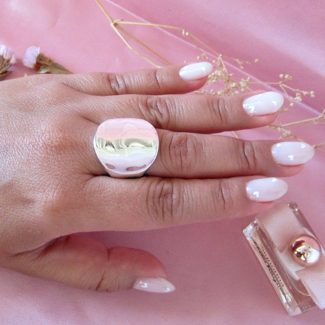 Anillo Plateado Espejo