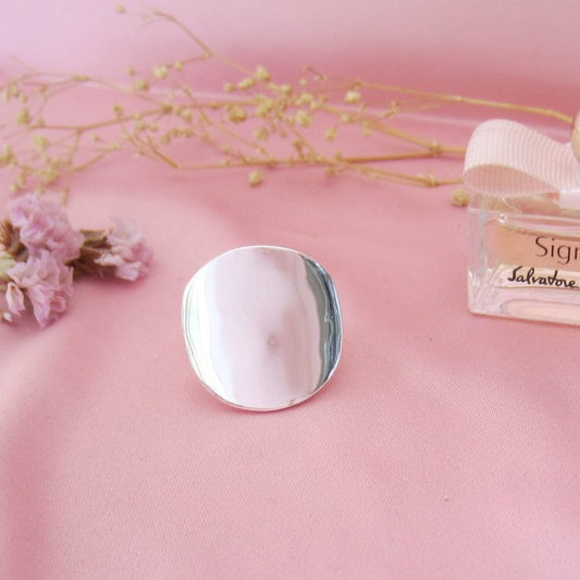 Anillo Plateado Espejo