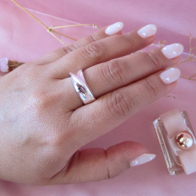 Anillo Plateado Trazo