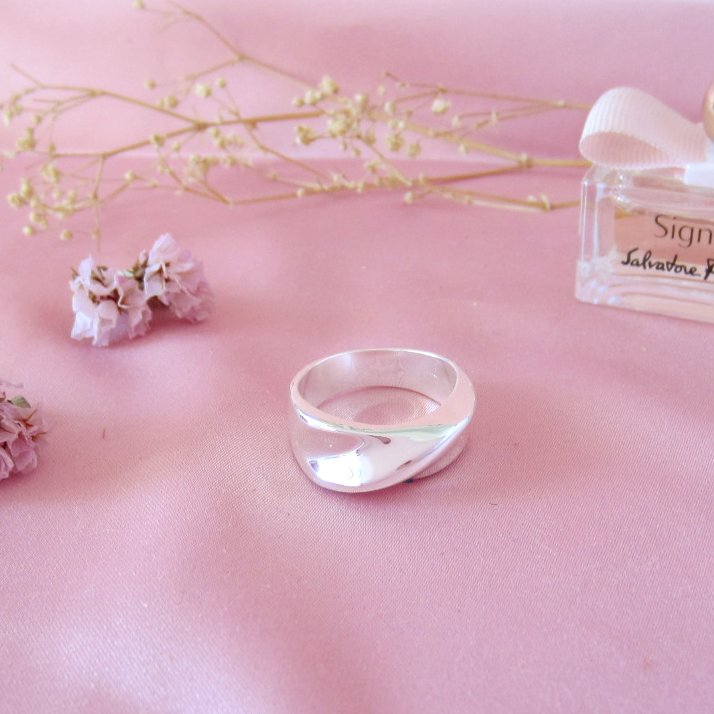 Anillo Plateado Trazo