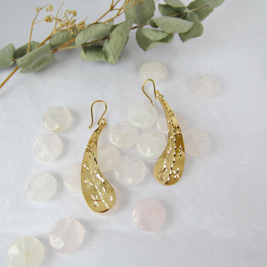 Arete Dorado Bule Diamantado