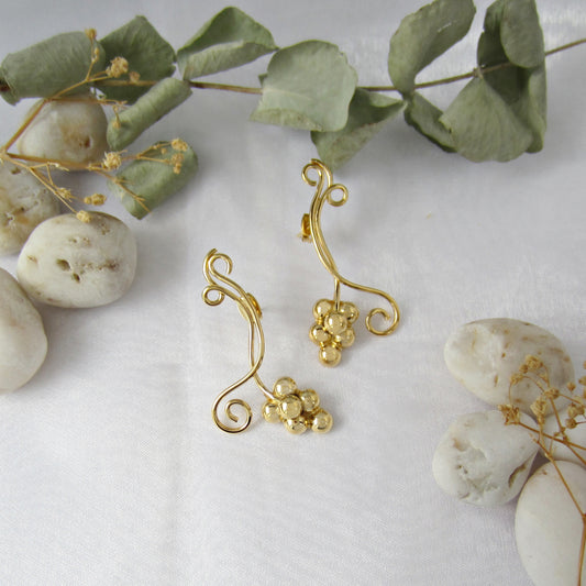 Arete Dorado Uvas