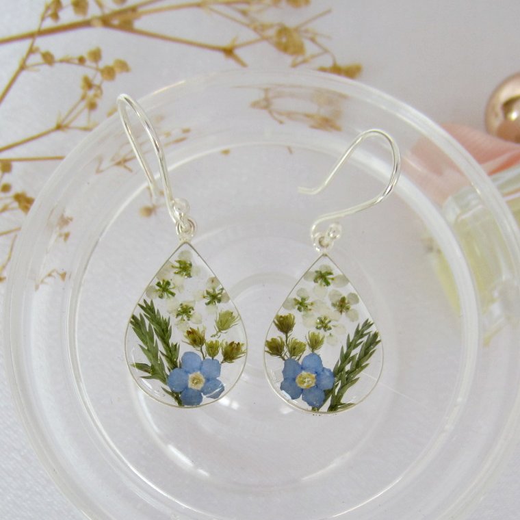 Arete Gota Petit Jardín Azul