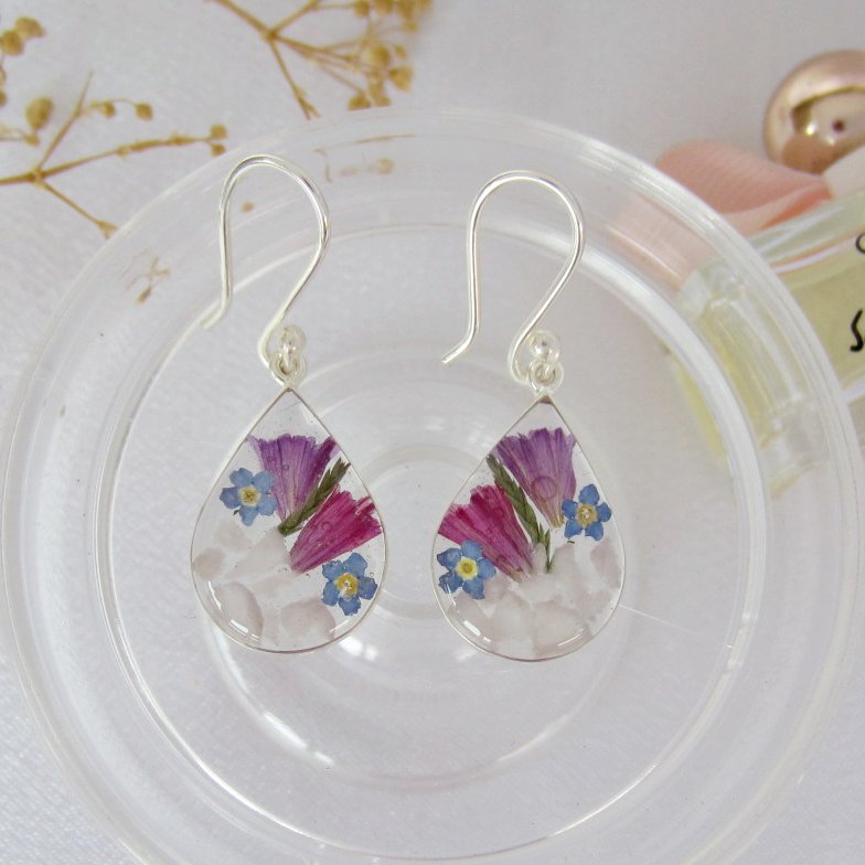 Arete Gota Petit Jardin Fucsia
