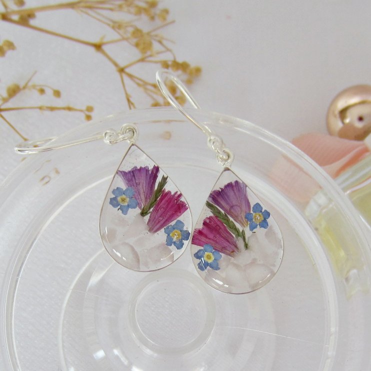 Arete Gota Petit Jardin Fucsia