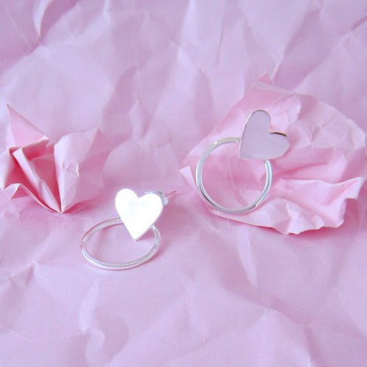Arete Plateado Linda Liso