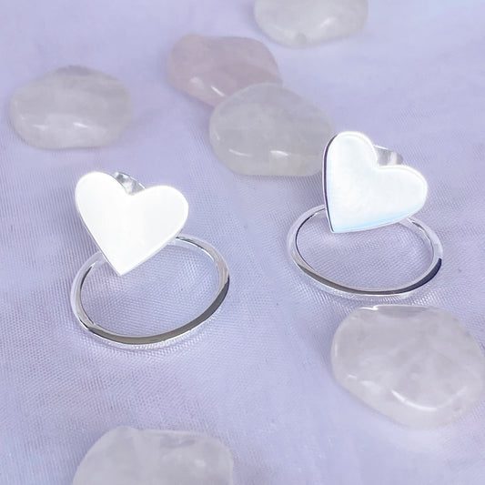 Arete Plateado Linda Liso