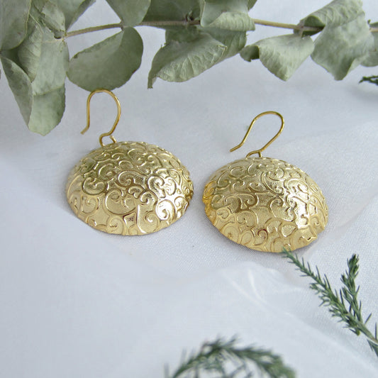 Aretes Dorados Cazuela Chinos