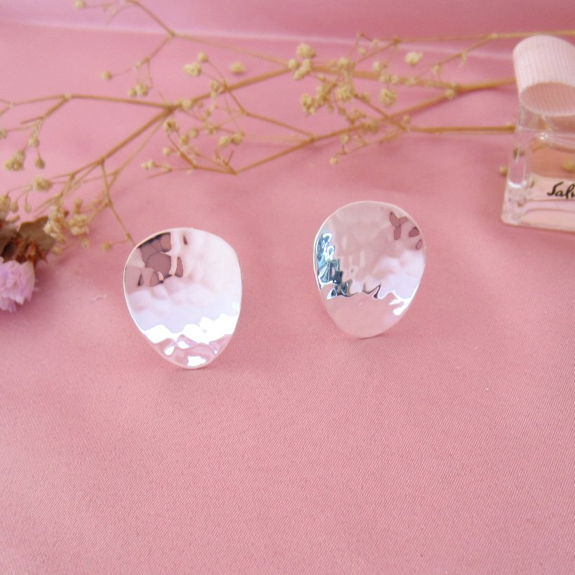 Aretes Plateado Chips