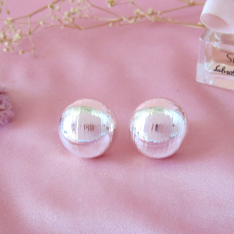 Aretes Boton Rayas