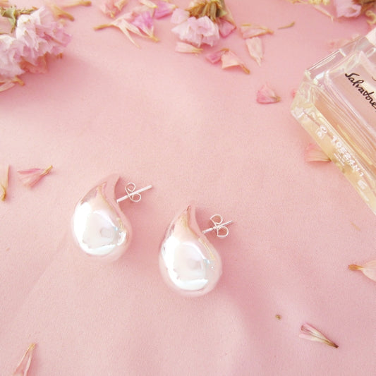 Aretes Plateados Manguito