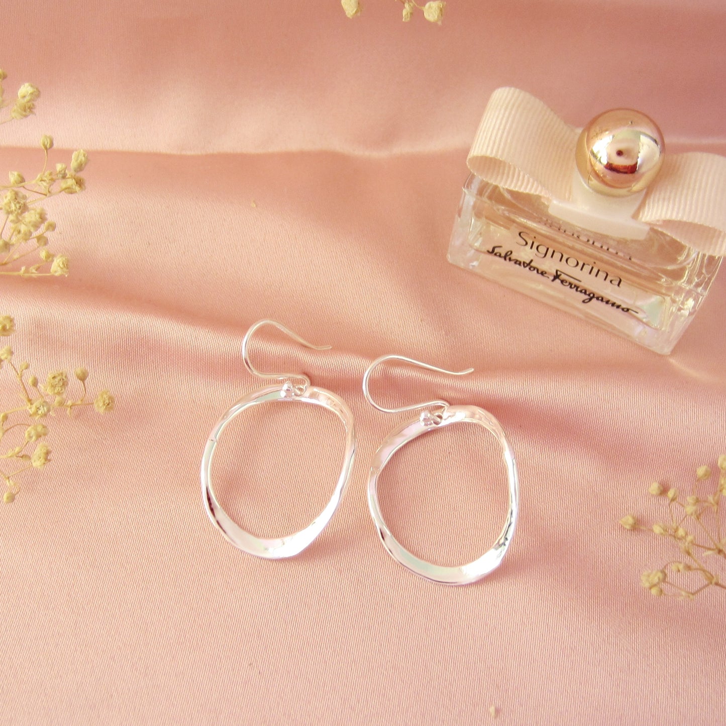 Aretes Plateados Cazuelitas