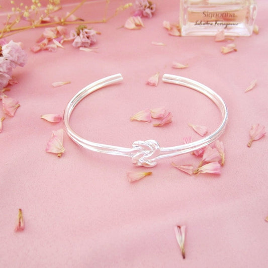 Brazalete Plateado Nudo Infinito