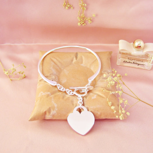 Brazalete Plateado Fijo Tiffany