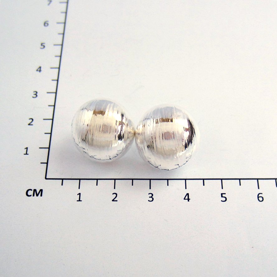 Aretes Boton Rayas