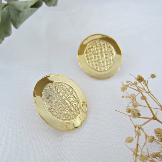 Aretes Dorados Moneda Marroquí