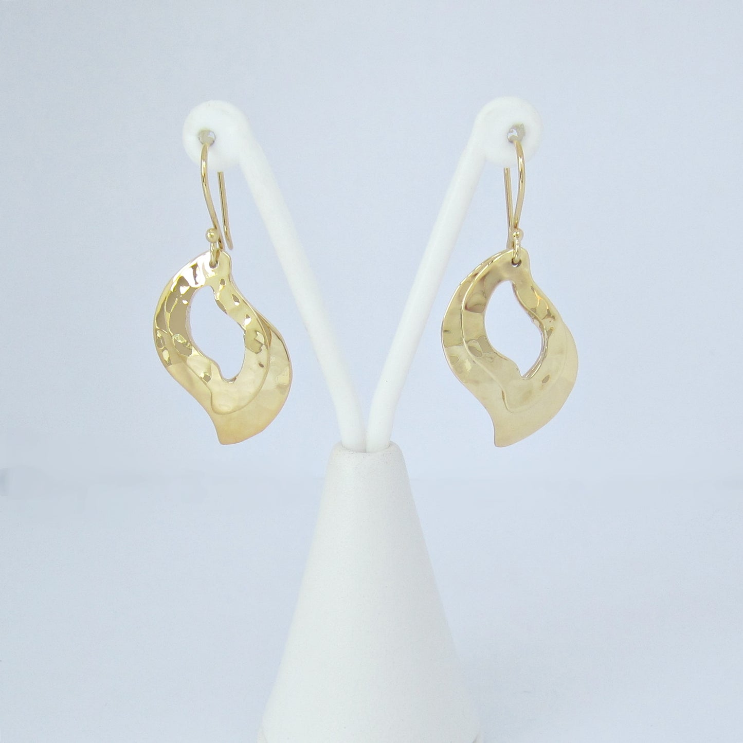 Arete Dorado Hoja Calada