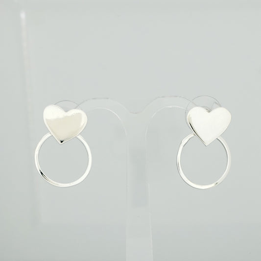 Arete Plateado Linda Liso