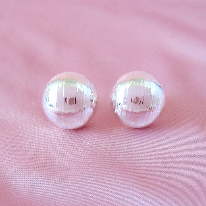 Aretes Boton Rayas