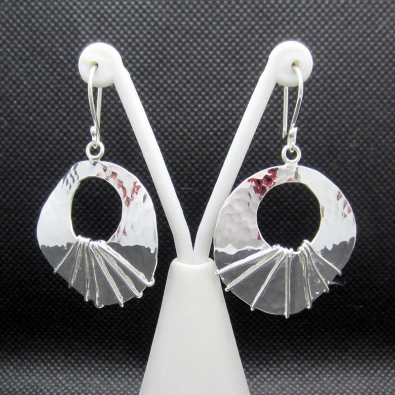 rustic silver earrings