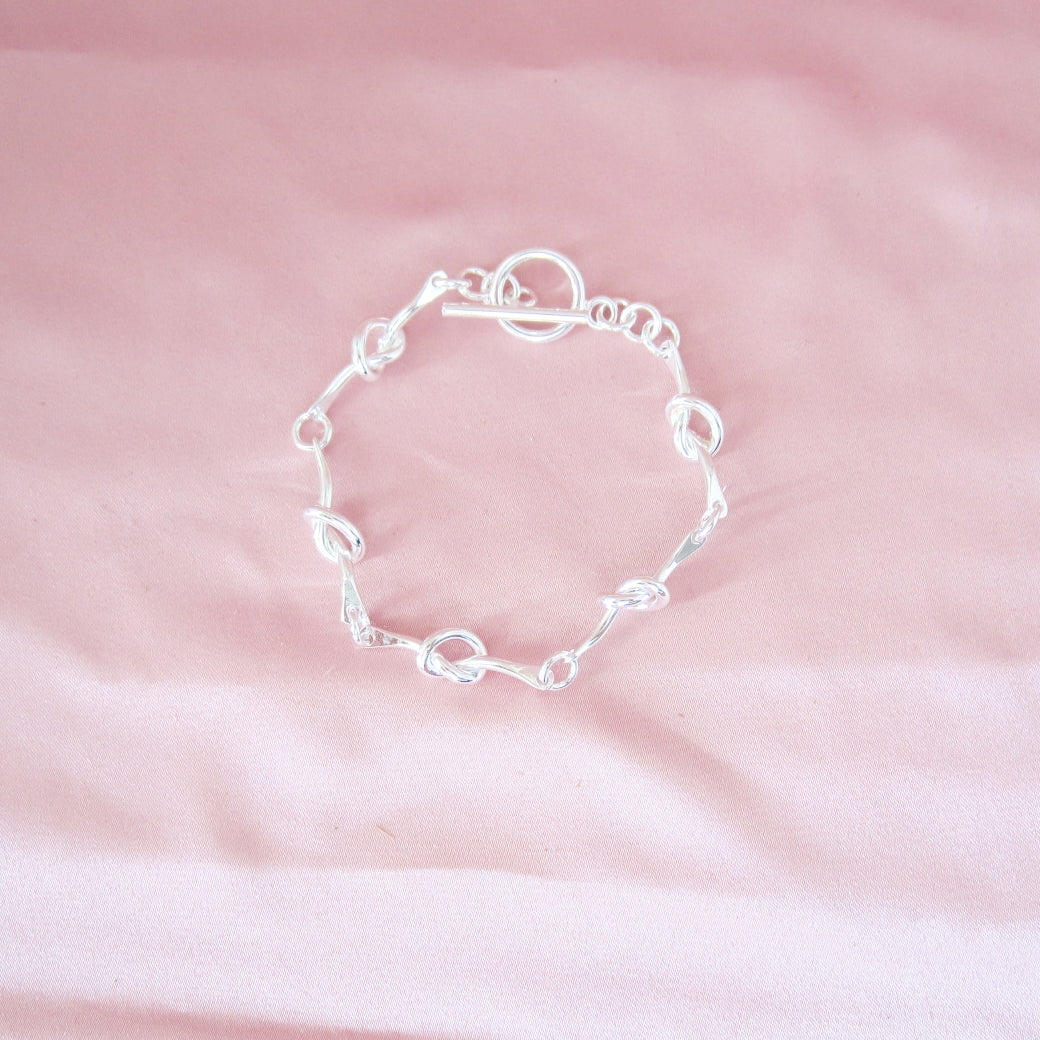 Pulsera Plateado Nudo Marinero