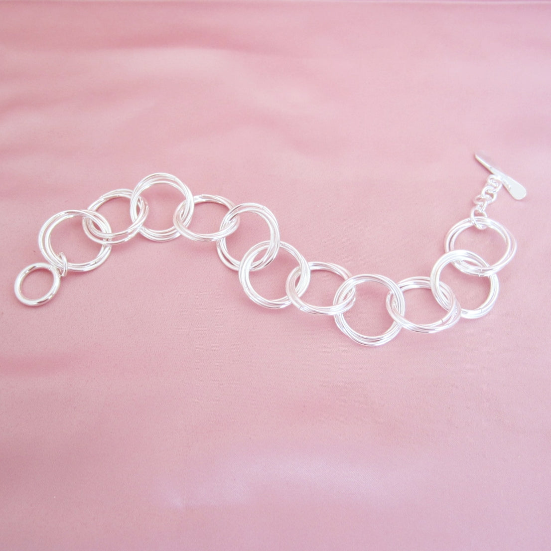Pulsera Plateada Mil Aros