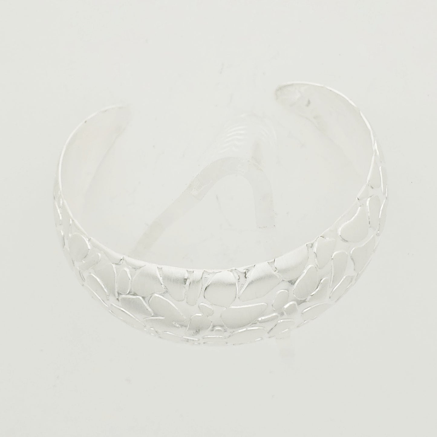 Brazalete Plateado Empedrado
