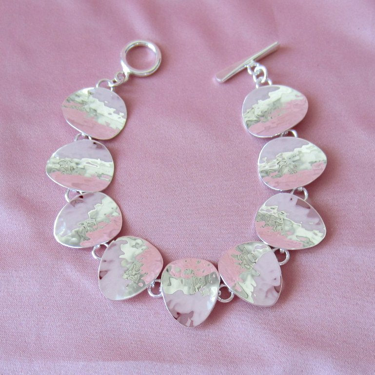 Pulsera plateada Chips
