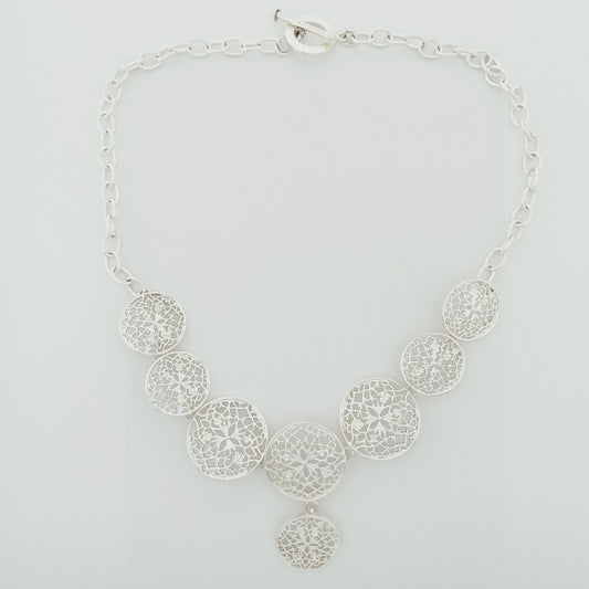 Collar plateado Vintage