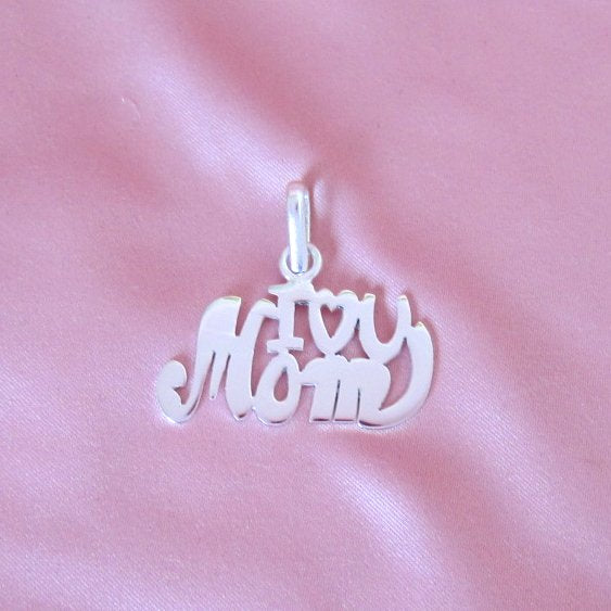Dije Plateado ILoveU Mom