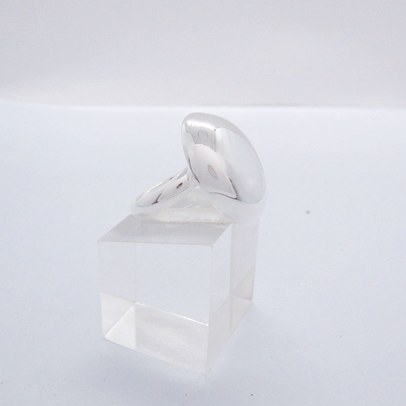 Anillo Plateado Ovalo Brillo