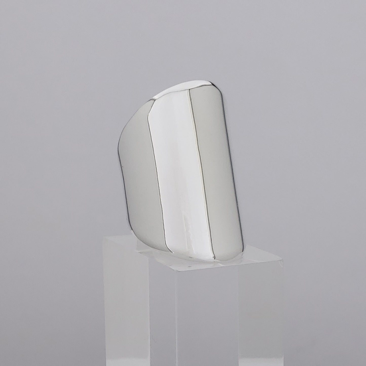 Anillo plateado dedo liso