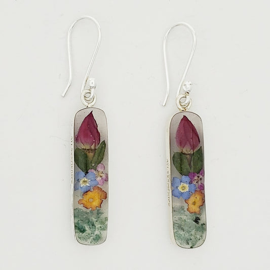Arete .925 Píldora Rosa Turquesa