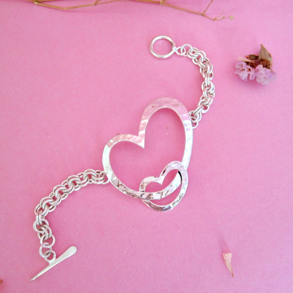 Pulsera Plateada Baby Corazón