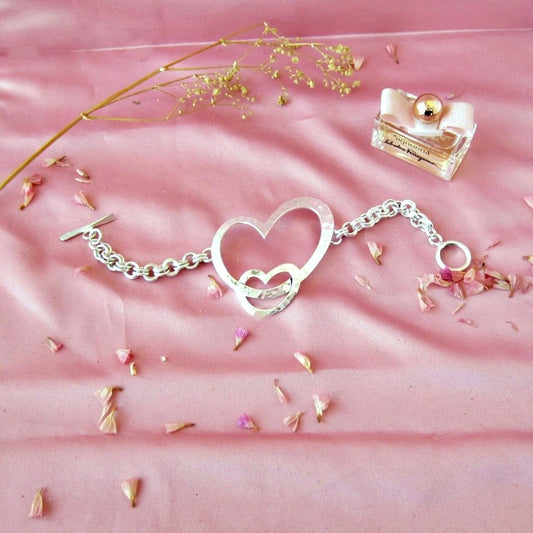 Pulsera Plateada Baby Corazón