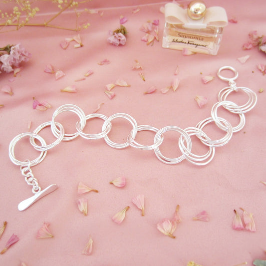 Pulsera Plateada Mil Aros