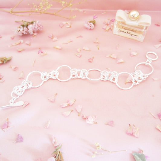 Pulsera Plateado semi Espuma