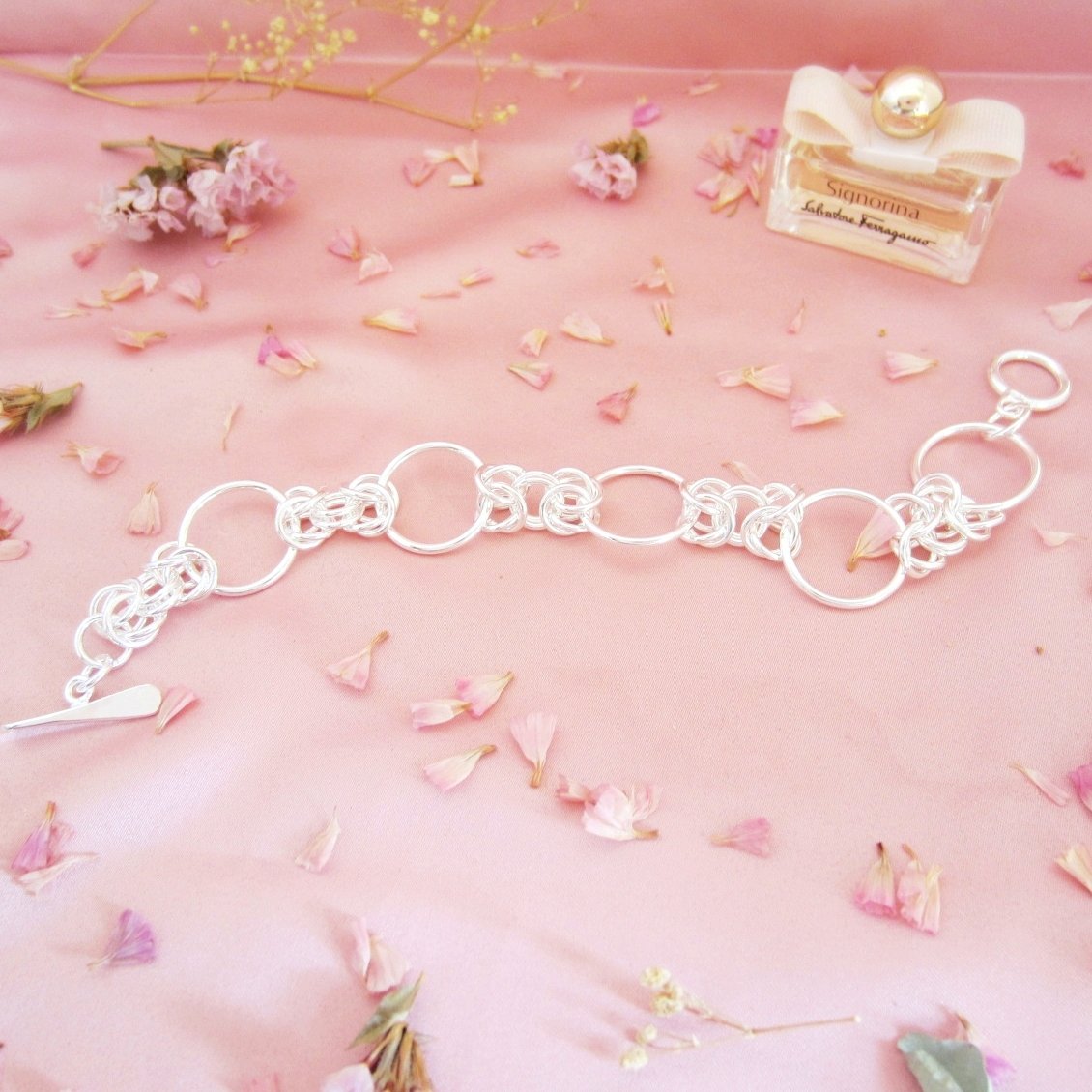 Pulsera Plateado semi Espuma