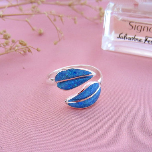 Anillo Hojas Opalo
