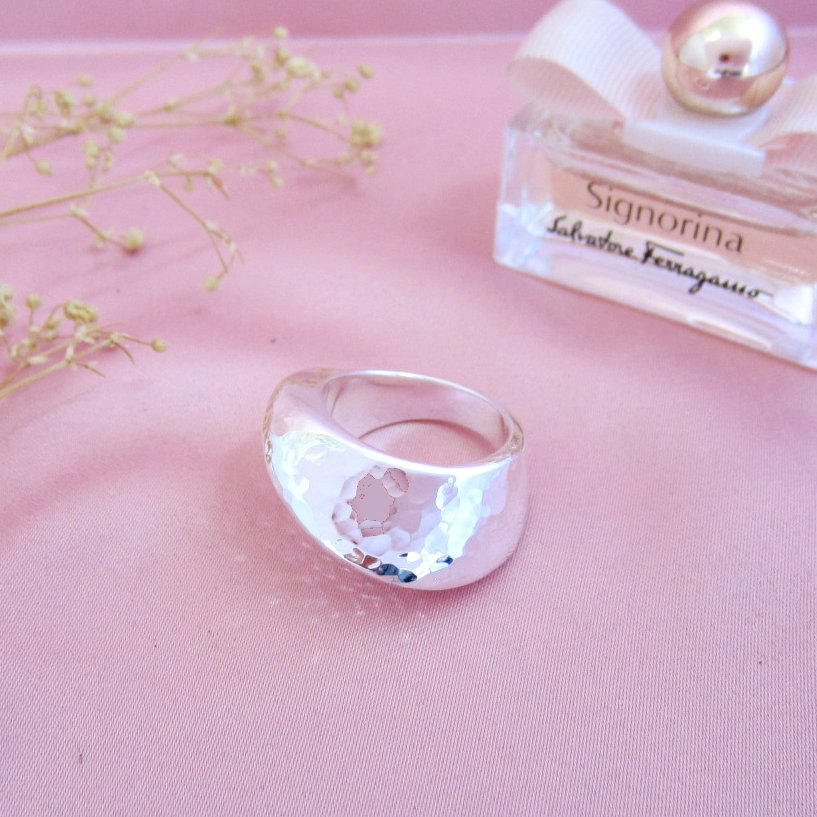 Anillo Vaciado Vicera Martillado