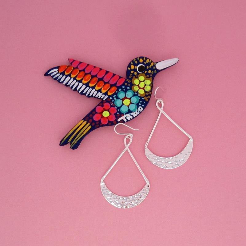 ARETES PLATEADOS COLUMPIO - Petick Joyería Artesanal