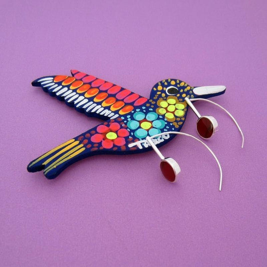 ARETES PLATEADOS LUPA - Petick Joyería Artesanal
