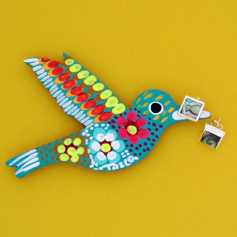 BROQUELES PLATEADOS CUADRADOS - Petick Joyería Artesanal