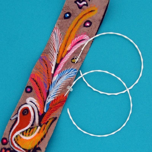 ARRACADA PLATEADA EXTRA GRANDE - Petick Joyería Artesanal