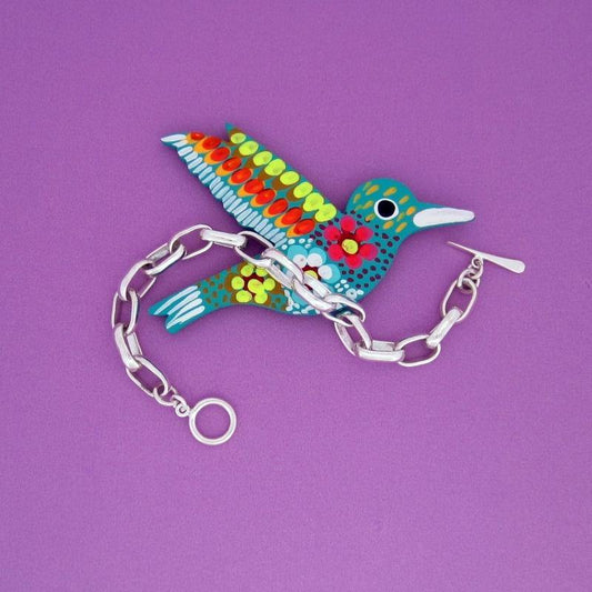 PULSERA PLATEADA ESLABONES - Petick Joyería Artesanal