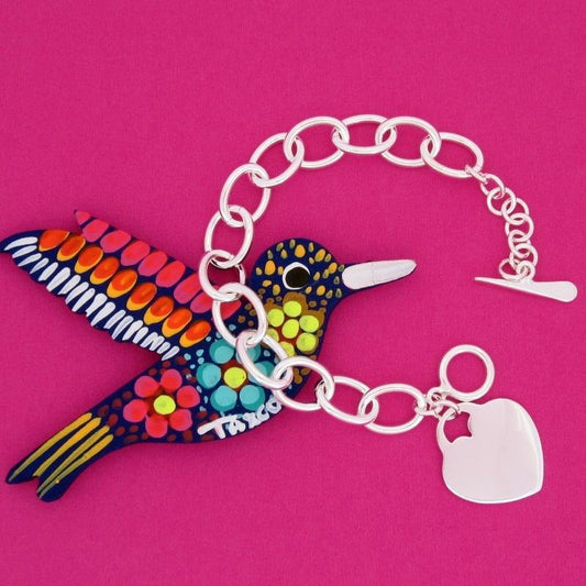 PULSERA PLATEADA CORAZÓN - Petick Joyería Artesanal