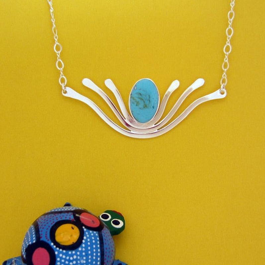 COLLAR PLATEADO MAGUEY - Petick Joyería Artesanal