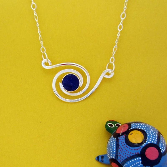 COLLAR PLATEADO ESPIRAL - Petick Joyería Artesanal