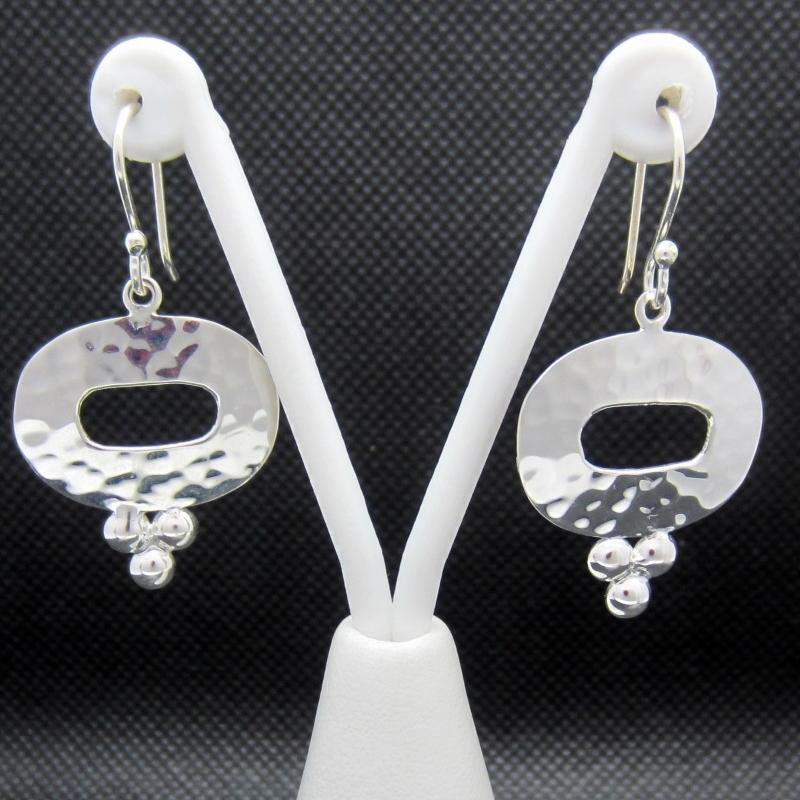 ARETES PLATEADOS SECILLO MAYA - Petick Joyería Artesanal