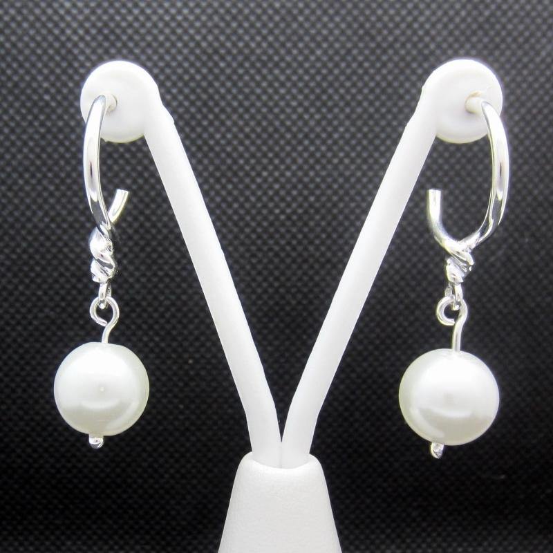 ARRACADA PLATEADA CON PERLA - Petick Joyería Artesanal